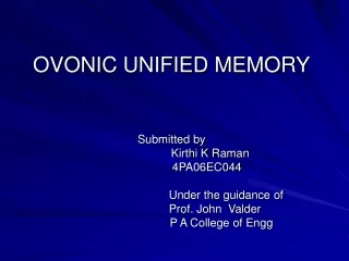 OVONIC UNIFIED MEMORY