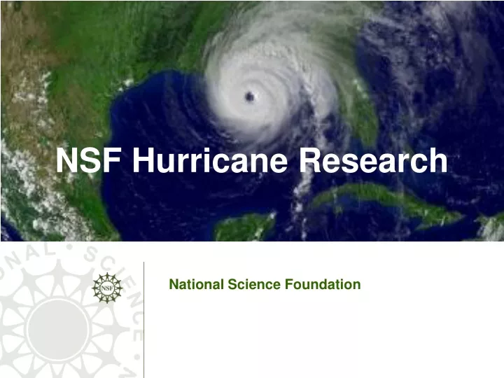 nsf hurricane research