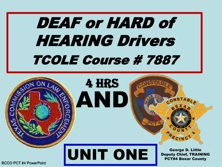 deaf or hard of hearing drivers tcole course 7887