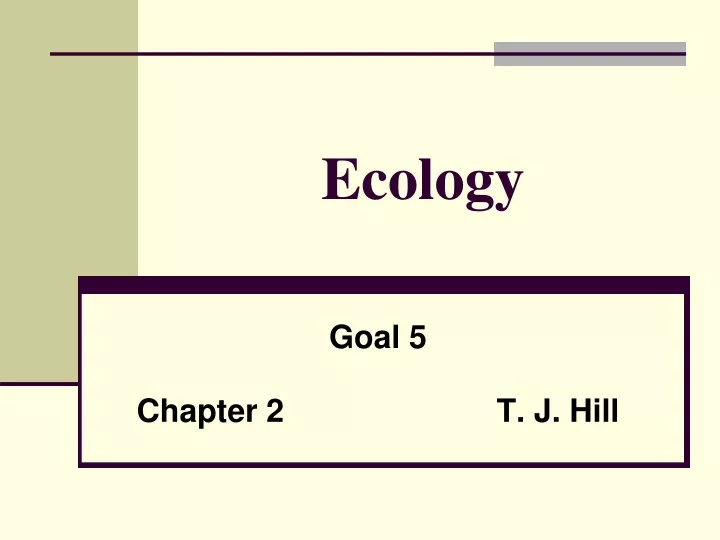 ecology