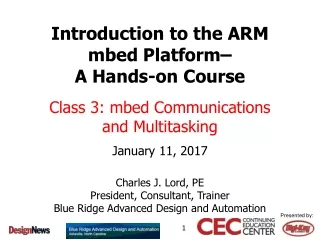 Introduction to the ARM mbed Platform–  A Hands-on Course