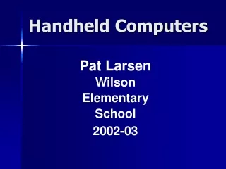 Handheld Computers