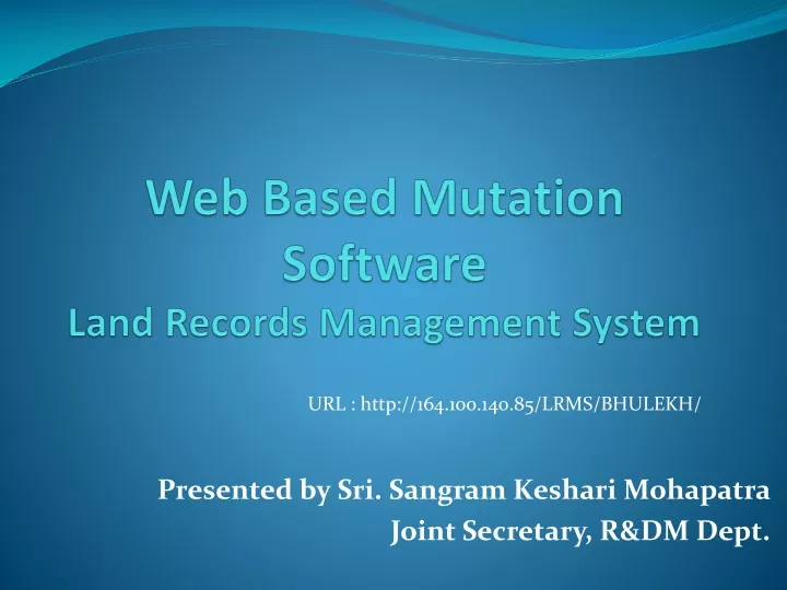 web based mutation software land records management system