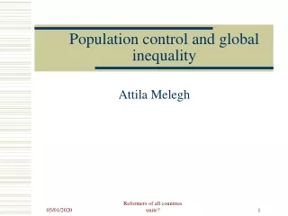 Population control and global inequality