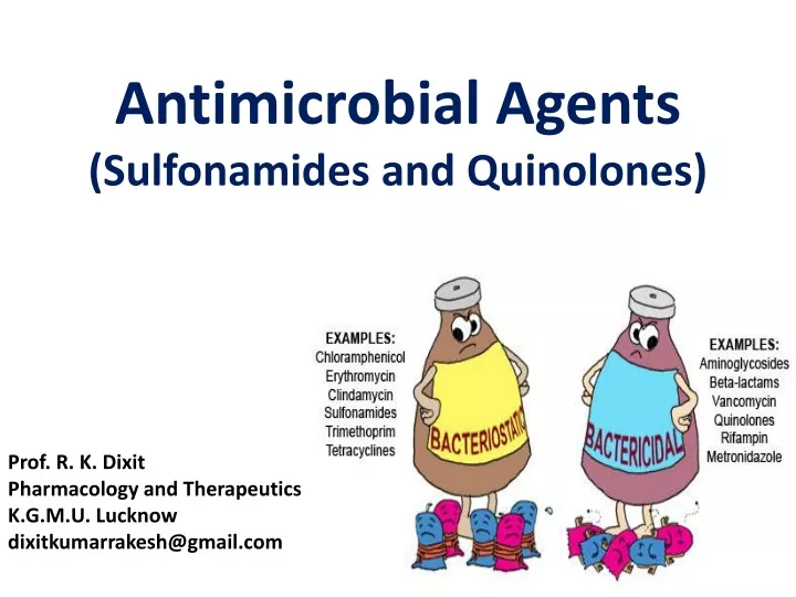 antimicrobial agents sulfonamides and quinolones