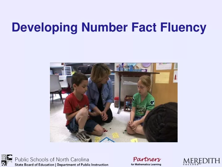 developing number fact fluency