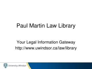Paul Martin Law Library