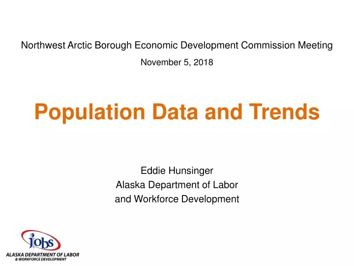 population data and trends