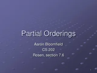 Partial Orderings