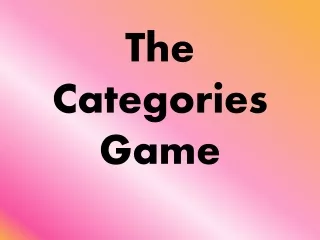 The Categories Game