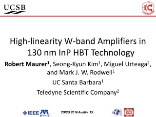 High-linearity W-band Amplifiers in 130 nm InP HBT Technology
