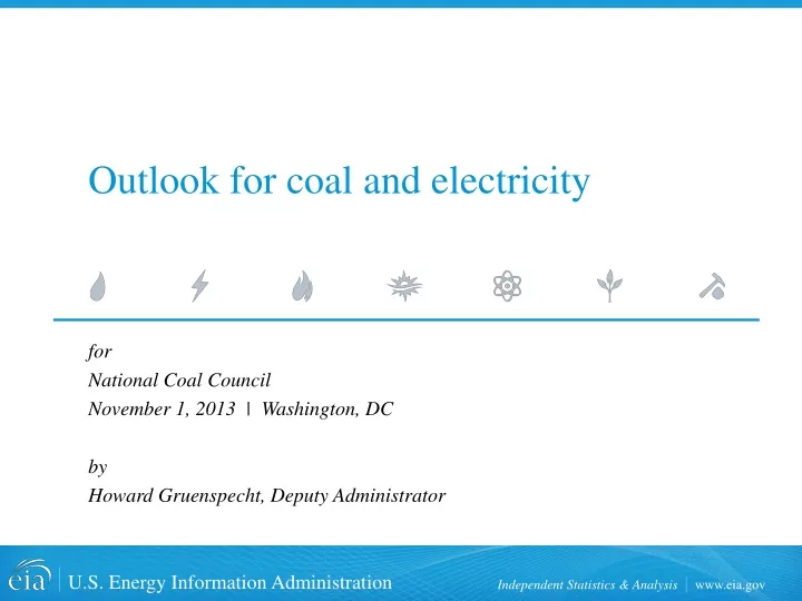 outlook for coal and electricity