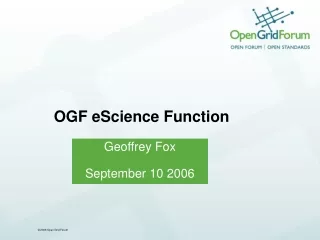 OGF eScience Function