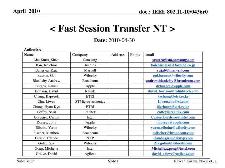 fast session transfer nt