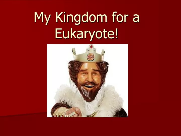 my kingdom for a eukaryote