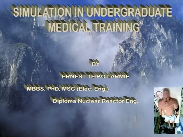 simulation in undergraduate medical training