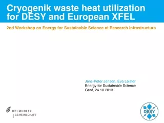 Cryogenik waste heat utilization for DESY and European XFEL