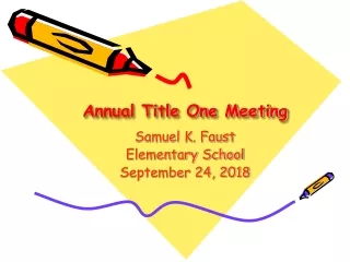 Annual Title One Meeting