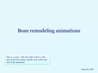 Bone remodeling animations