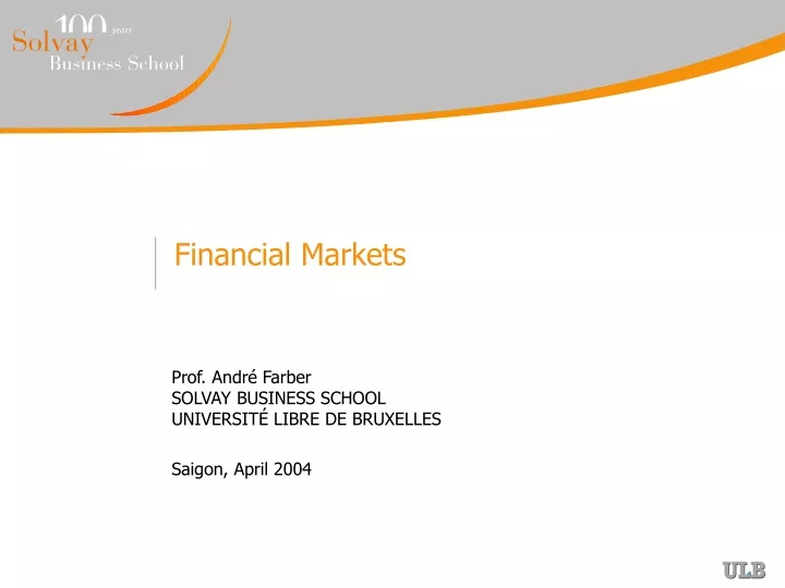 financial markets