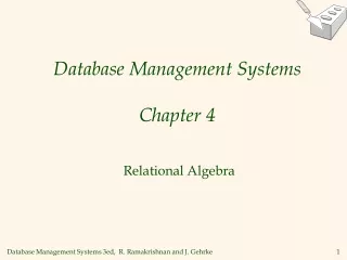 Database Management Systems Chapter 4