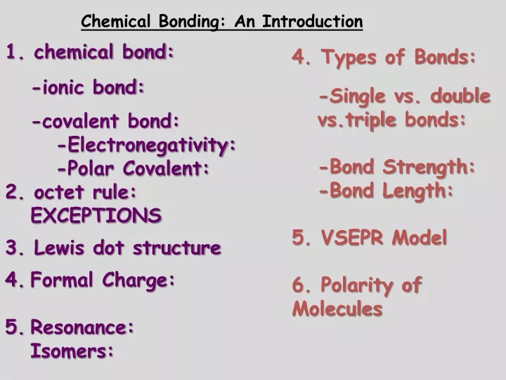chemical bonding an introduction 1 chemical bond