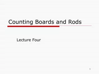 Counting Boards and Rods