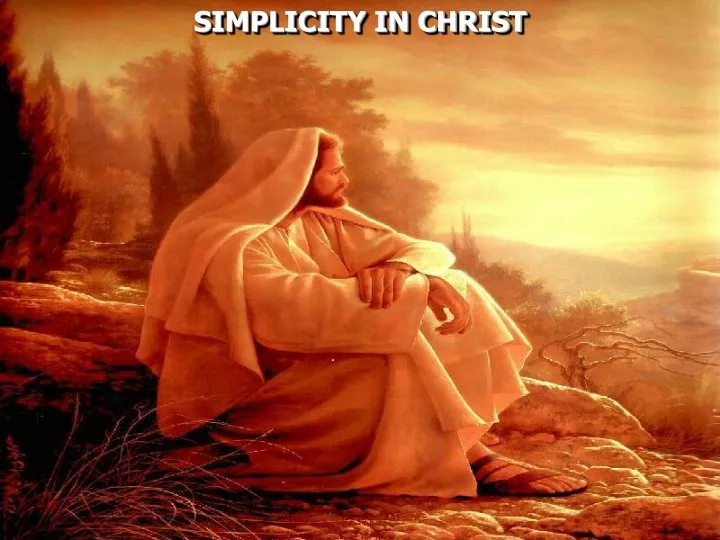 simplicity in christ