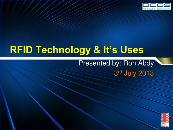rfid technology it s uses