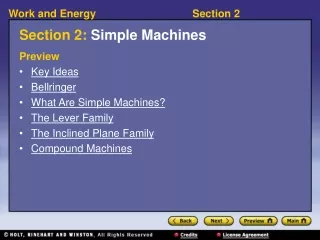 Section 2:  Simple Machines