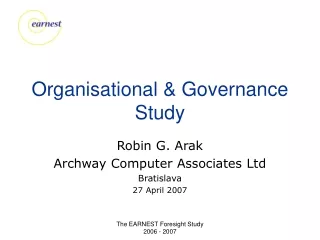 Organisational &amp; Governance Study