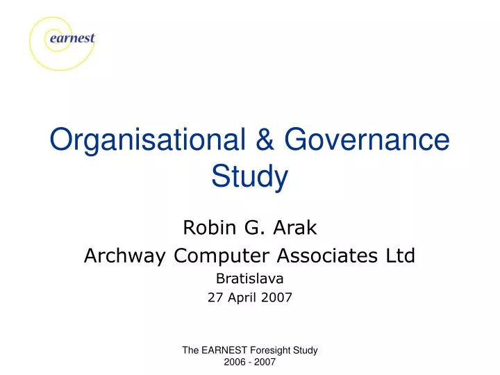 organisational governance study
