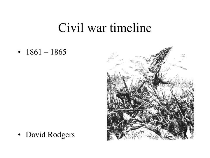 civil war timeline