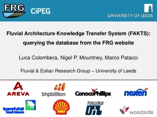 Fluvial Architecture Knowledge Transfer System (FAKTS): querying the database from the FRG website