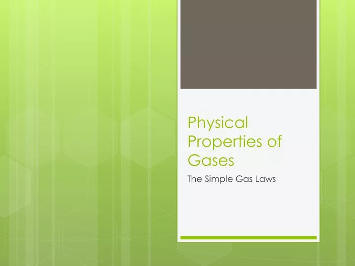 physical properties of gases