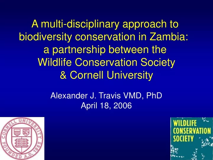 a multi disciplinary approach to biodiversity