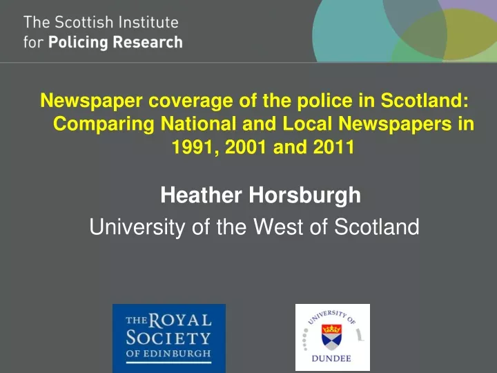 newspaper coverage of the police in scotland