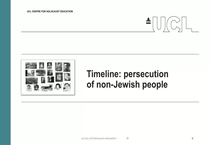 timeline persecution of non jewish people