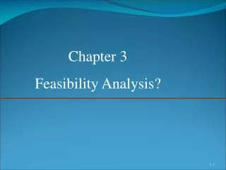 Chapter 3  Feasibility Analysis?