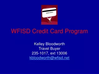 WFISD Credit Card Program