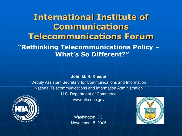 international institute of communications telecommunications forum