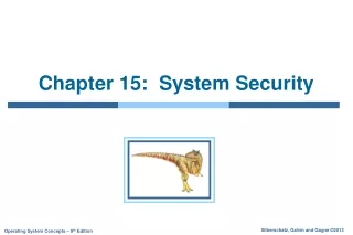 Chapter 15:  System Security