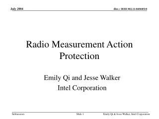 Radio Measurement Action Protection