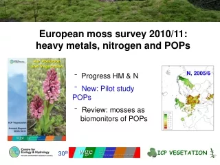 European moss survey 2010/11: heavy metals, nitrogen and POPs