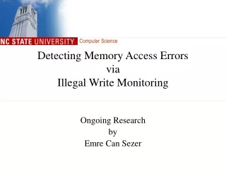 Detecting Memory Access Errors via Illegal Write Monitoring