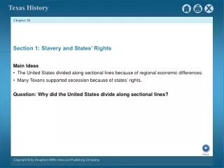 Section 1: Slavery and States’ Rights