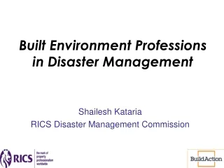 Built Environment Professions in Disaster Management