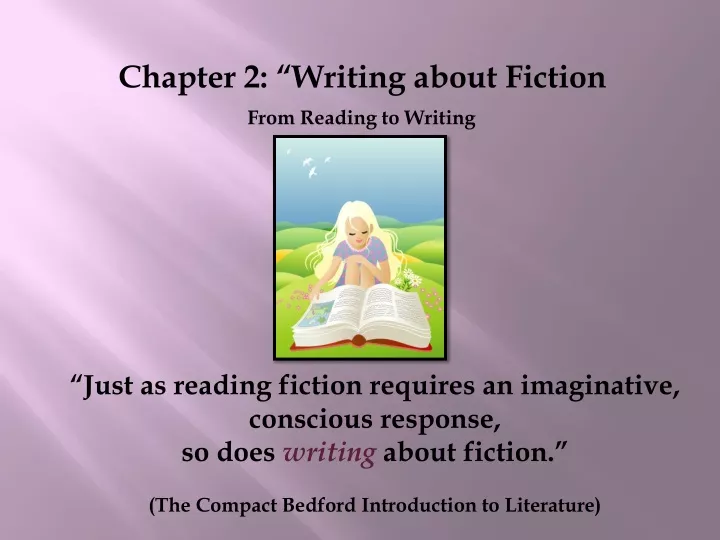 chapter 2 writing about fiction
