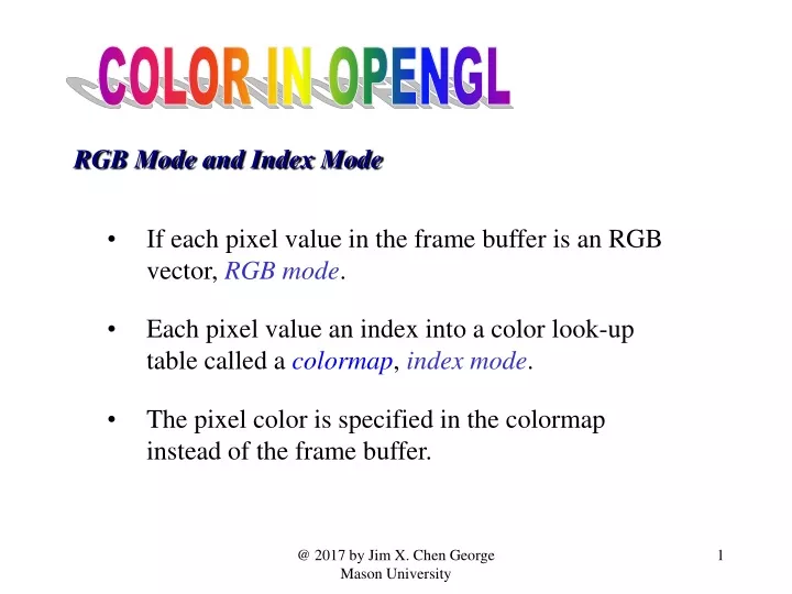 color in opengl