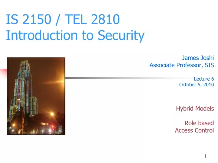 is 2150 tel 2810 introduction to security